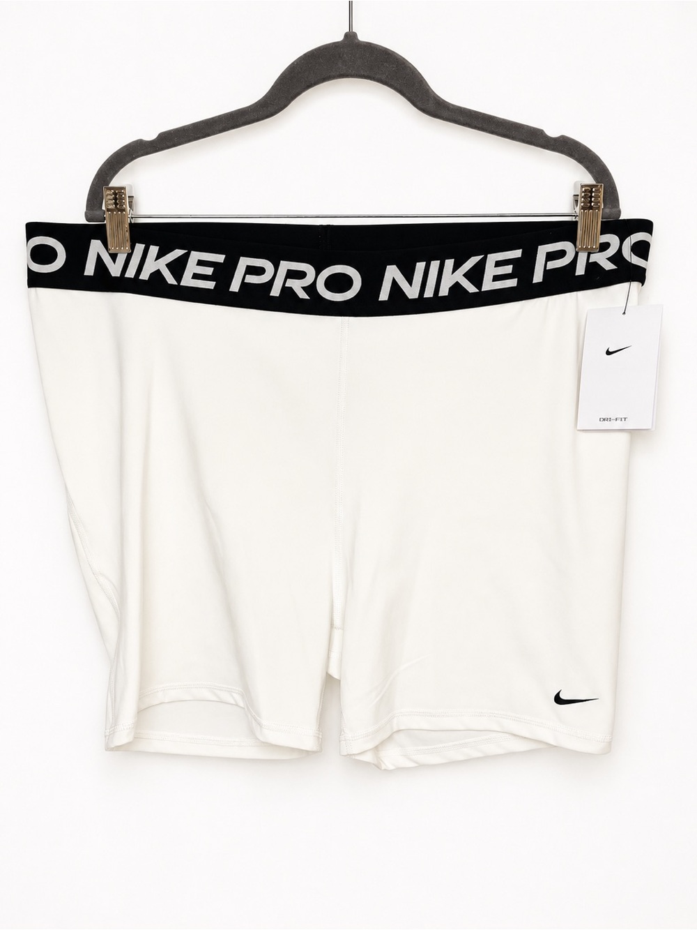 NWT Nike Pro Dri-FIT White 5” Compression Shorts 3X Athletic Training Plus Size